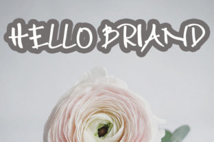 Hello Briand: A Handwritten Typeface for Editorial Design
