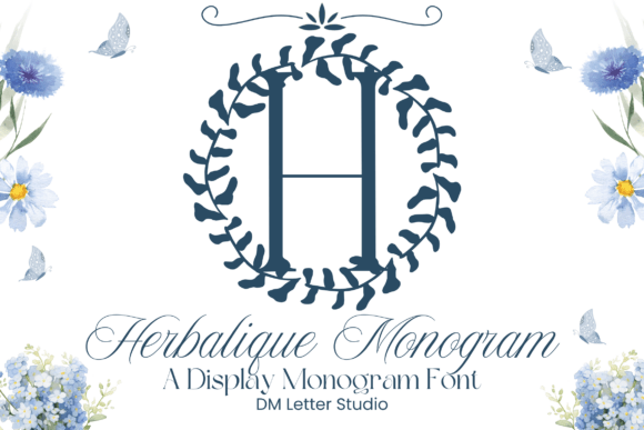 Herbalique Monogram Font for Creative Brands